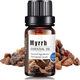 Aceites Esenciales de Mirra Aromaterapia - Natural 100% de Aceite Esencial Natural Conjunto de Difusores y Humidificadores con Caja de Regalo Exquisita (UVa Natural, 10 ML) (Mirra)