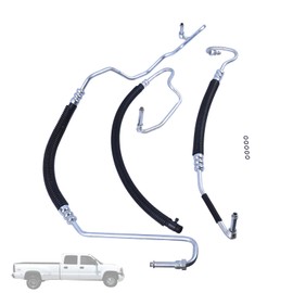 Getfarway Power Steering Pressure Hose Diesel Return Hydroboost 3401260 3401271 3401941 Compatible with Chevy Silverado 2500 3500 / Sierra 2500 3500 HD 6.6L V8 Turbo 2001-2006 Replace 365453 358980