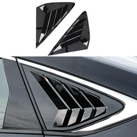 KEALAS for Honda Accord Sport Style Rear Side Window Louvers Air Vent Scoop Shades Cover Trim for Honda Accord 2023 2024 2025-Glossy Black