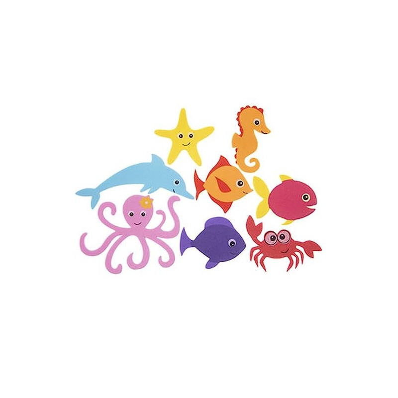 Sea Creature Foam Sticker Pieces 48 Count