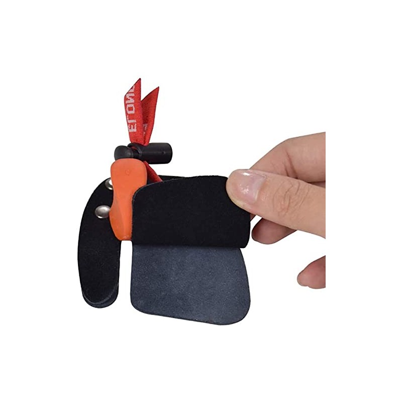 ELONG OUTDOOR Leather Archery Finger Protection Pad Glove Tab Bow