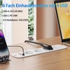 Retractable Socket 6 Compartments, Built-in Power Strip with 4 USB,