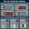Garberiel Super Bright 900000Lumen 50W LED Powerful Flashlight Rechargeable Tactical