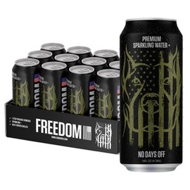 NO DAYS OFF Premium Water+ | Limited FREEDOM Edition (16oz Sparkling (Pack of 12))