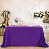 B-COOL Sequin Tablecloth Christmas Tablecloths 90x156 Inch Seamless Purple Table
