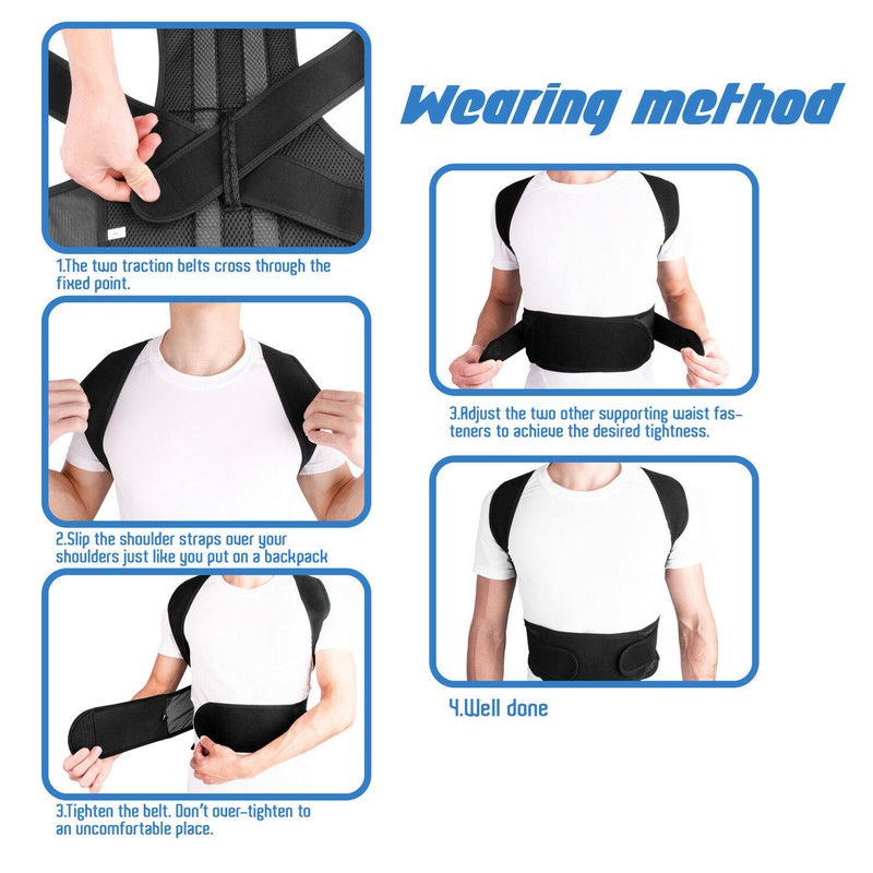 Posture Corrector for Men Women Back Brace Adjustable Straps Shoulder