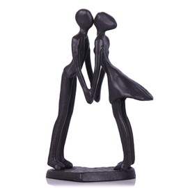 Figura de hierro para pareja, escultura romántica para 6 aniversario, boda o día de San Valentín, cifras de metal fundido para decoración del hogar, regalo único para ella, marido, esposa o pareja