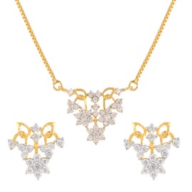 Efulgenz Indian Bollywood Ethnic Traditional Mangalsutra Pendant Necklace with Chain and Earrings Jewelry for Women