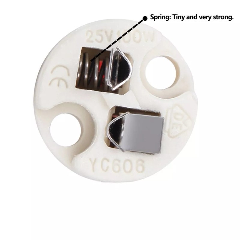 YI LIGHTING Mini Bi-Pin Socket Holder for Light Bulbs with