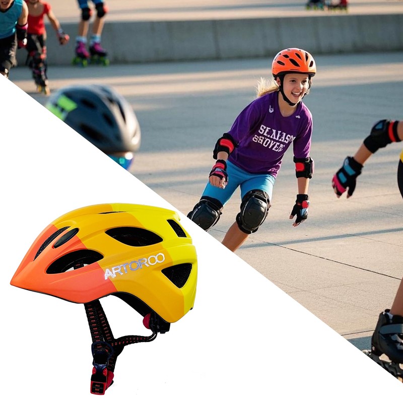 ARTOROO Kids Bike Helmets for Boys and Girls, Orange
