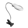 Flexible Hands Free Magnifying Glass Desk Lamp Bright LED Lighted
