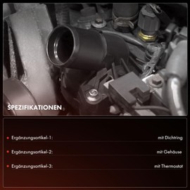 Frankberg 1x Thermostat Compatible with Clio IV BH Clio IV Grandtour KH M.e.g.a.n.e III Grandtour KZ0/1 M.e.g.a.n.e III Hatchback B3 BZ0/1 Scénic III JZ0/1 Replace# 110608635R