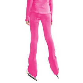 Figure Skating Pants Size 10-11 Years Old Rose Durable Ice Leggings for Girls Training Class