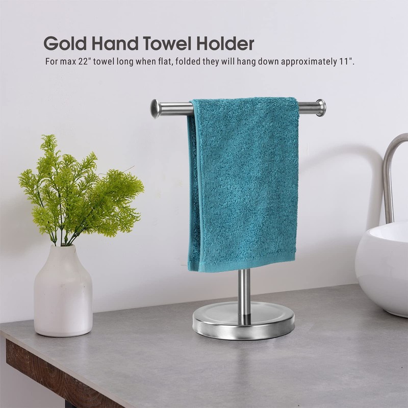 Songtec Hand Towel Holder Stand for Bathroom Vanity Countertops, Fingertip