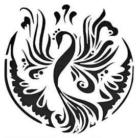 Phoenix Design Reusable Sturdy Stencil Clear Custom Cut Plastic Sheet Template Cutout Sign DIY Supplies for Airbrush Painting Drawing 1-8x8 inch