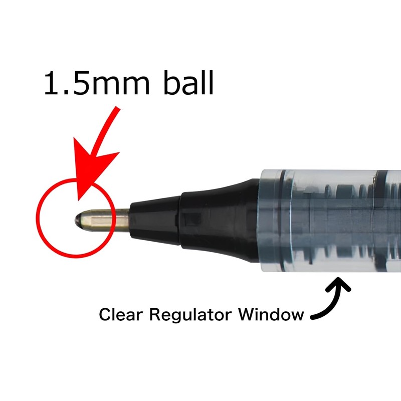 OHTO Fude Ball Bio 1.5 Rollerball Pen, Ultra-Bold 1.5mm, Water-Based