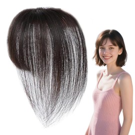 Clip in Bangs,Invisible Hair Topper - Breathable Topper Cover Extensions Natural Adjustable for Styling Daily Thinning Cosplay Hairloss
