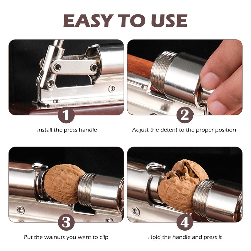 Nutcracker for Nuts Heavy Duty Nut Cracker Tool with Wooden