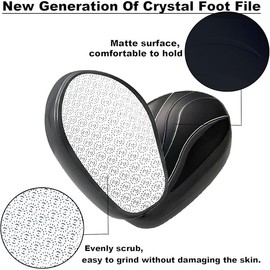 Glass Foot File Callus Remover, Foot Scrubber Callus Remover for Wet and Dry Feet, Heel Scraper & in Shower Foot Scrubber Dead Skin Remove(Black)-17