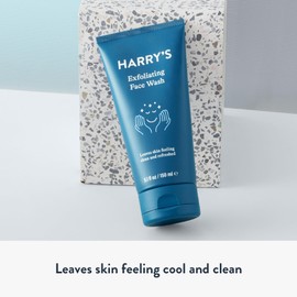 Harry's Exfoliating Face Wash for Men, Gentle Facial Skin Care Products with Volcanic Rock Exfoliant, 7.1 Fl. Oz, Home and Travel Bundle