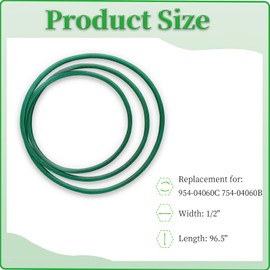 954-04060B Deck Drive Belt for MTD Troy Bilt 954-04060C 754-04060B 754-04060C Cub Cadet LT1042 LTX1040 LTX1042 John Deer GX10851 42'' Riding Lawn Mower (1/2" X 96.5")