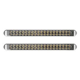 Partsam 2Pcs 17 Inch White Led Truck Trailer Light Bar 40 LED Clear Lens Dual Row, Sealed White 17" LED Waterproof Light Bar Backup Reverse Dome Interior Marker Lights for Pickup RV