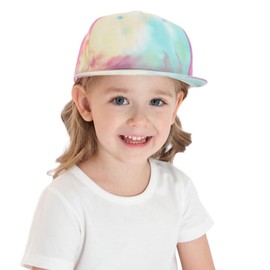 YAMEE Children's Baseball Cap for 1 Year - 5 Years Old, Snapback Caps Boys Girls Sun Protection, Baseball Cap Children Breathable Baseball Cap Boys Adjustable, Tie-dye rose