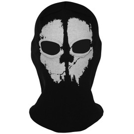 ORUZA Skull Balaclava Ghost Mask Full Face Ghosts Balaclava Bike Motorcycle Skateboard Ski Cosplay Costume