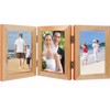 FALAZAR Triple Hinged Photo Frame, Multi-Panel Folding Display, Fits Photo