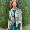 Anuschka Chiffon Scarf - With Original Printed Artwork - Floral