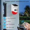 EverNary Solar Strobe Alarm Light with Motion Sensor Siren Outdoor