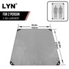 Stain-Resistant Carpet:LYN All-Weather Heavy Duty Solar Emergency Survival Blanket-Gray,Reflective Space