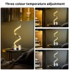 ELINKUME Spiral LED Table Lamp with Remote Control, Three Color