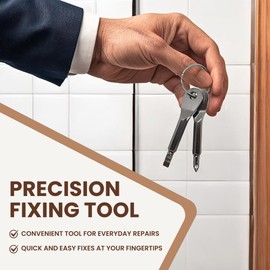 Pocket Screwdriver Set (Pack of 2) - Best Stocking Stuffers - EDC Keychain - Portable Repair Tool for Small Projects, Furniture - Compact & Ergonomic Flat Head & Phillips Key Screwdriver - 2 Colors