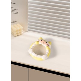 ELEGANTZ Ceramic Cat Ashtray – Cute Cat Themed Ash Tray & Trinket Dish for Home or Office – Multifunctional Decorative Holder for Keys, Coins, Jewelry – Kawaii Gift for Cat Lovers