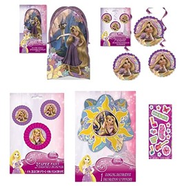 Rapunzel Tangled Princess Birthday Party Supplies Bundle Pack includes 8 Piece Decoration Set