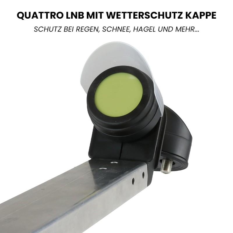 Zehnder Quattro LNB + Weather Protection Cover, with LTE Sun