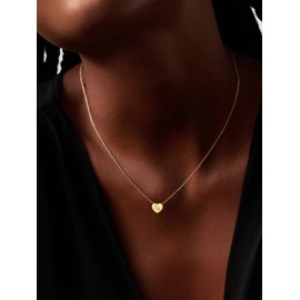 U7 Cubic Zirconia Initial G Letter Heart Pendant Necklace for Women Girlfriend Yellow Gold Plated Cute Tennis Chain Necklaces Mother Wife Valentines Jewellery