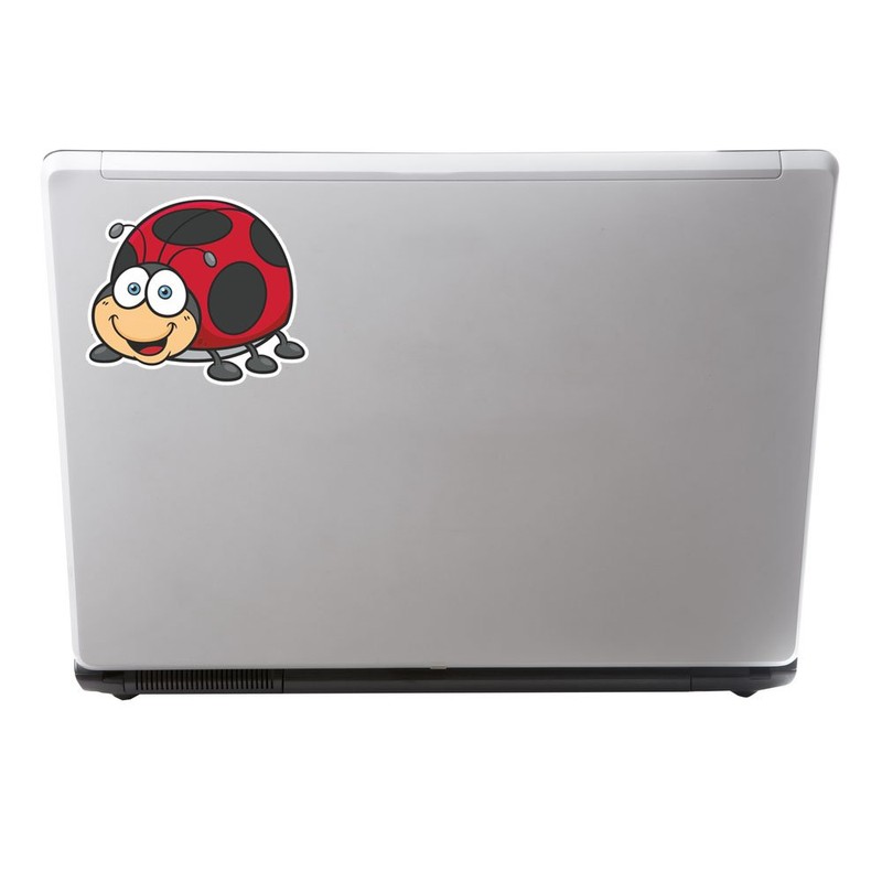 2 x 10cm Ladybird Ladybug Vinyl Sticker Bike Laptop Car
