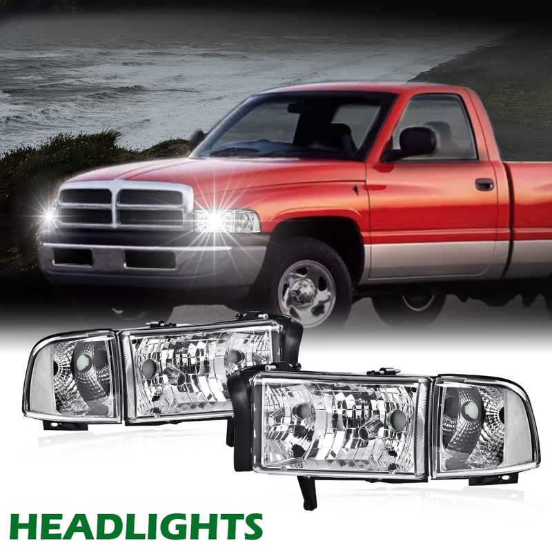 GRAND ORANGE Headlights Assembly, Compatible with Dodge Ram 1500 2500