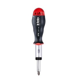 Felo 0715752223 Multi Bit Screwdriver with Reversible Ratchet and 8 bits, 370 Series