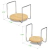 Dish Racks for Kitchen Countertop Organizer - Bamboo Plate Holder