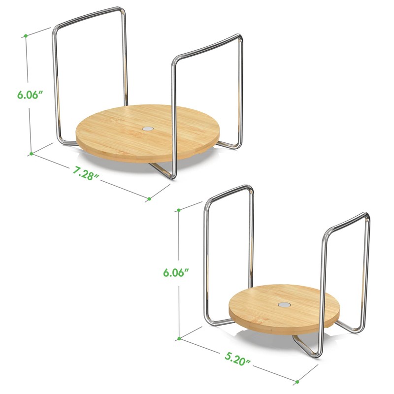 Dish Racks for Kitchen Countertop Organizer - Bamboo Plate Holder