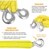 Heavy Duty Tow Strap with Solid Metal Hooks,10,000lbs Recovery Capacity