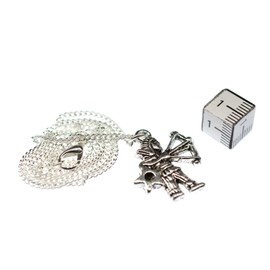 Miniblings Sagittarius Star Necklace 45 cm Zodiac Sign Horoscope Handmade Fashion Jewellery Link Chain Silver-Plated, Metal