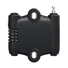 ABUS Extendable Cable Lock, SportFlex 2504, Bike Lock for Mounting under the Bottle Cage, Combination Lock, Light, Flexible, Space-Saving, Cable Length 90 cm, Black