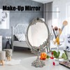 MakeUp Mirror EuropeanStyle Metal Retro DoubleSided Mirror for Bathroom Bedroom