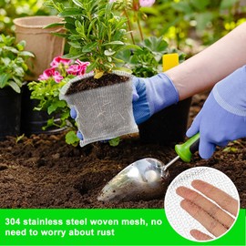 yotutun Set of 3 Stainless Steel Root Protection for Plants 40 x 45 cm, Vole Basket, Vole Grid, Plant Basket, Vole Protection, Metal Mesh Bag, Wire Baskets for Plants, Berries, Vegetables, Root