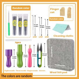 99 Pcs Needles Felting Tools Needles Wool Felting Soft Needle Felting Pad with 3 Sizes Felting Needles for Needle Felting Craft DIY