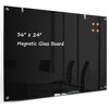 Dry Erase Board Black Magnetic Glass Whiteboard, TANKEE Modern Large